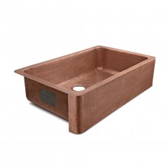 Farmhouse Apron Copper Sink Single