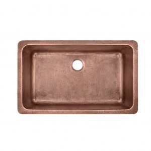 Farmhouse Apron Copper Sink Single