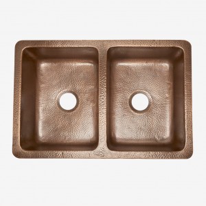Farmhouse Apron Copper Sink Double